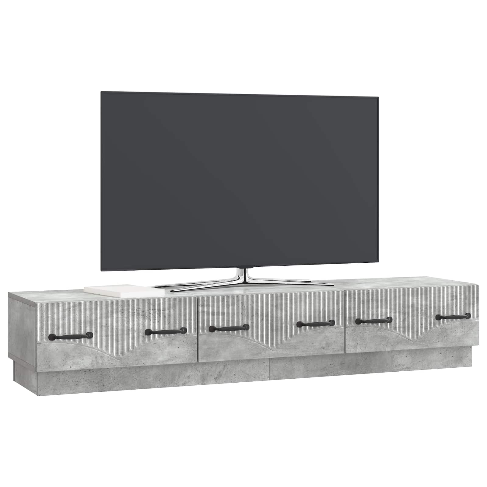 Ντουλάπι TV με συρτάρι Γκρι Σκυροδέματος 147 x 34,5 x 27 εκ - Pakobazaar