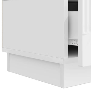 Ντουλάπι TV με συρτάρι Γυαλιστερό Λευκό 147 x 34,5 x 27 εκ - Pakobazaar