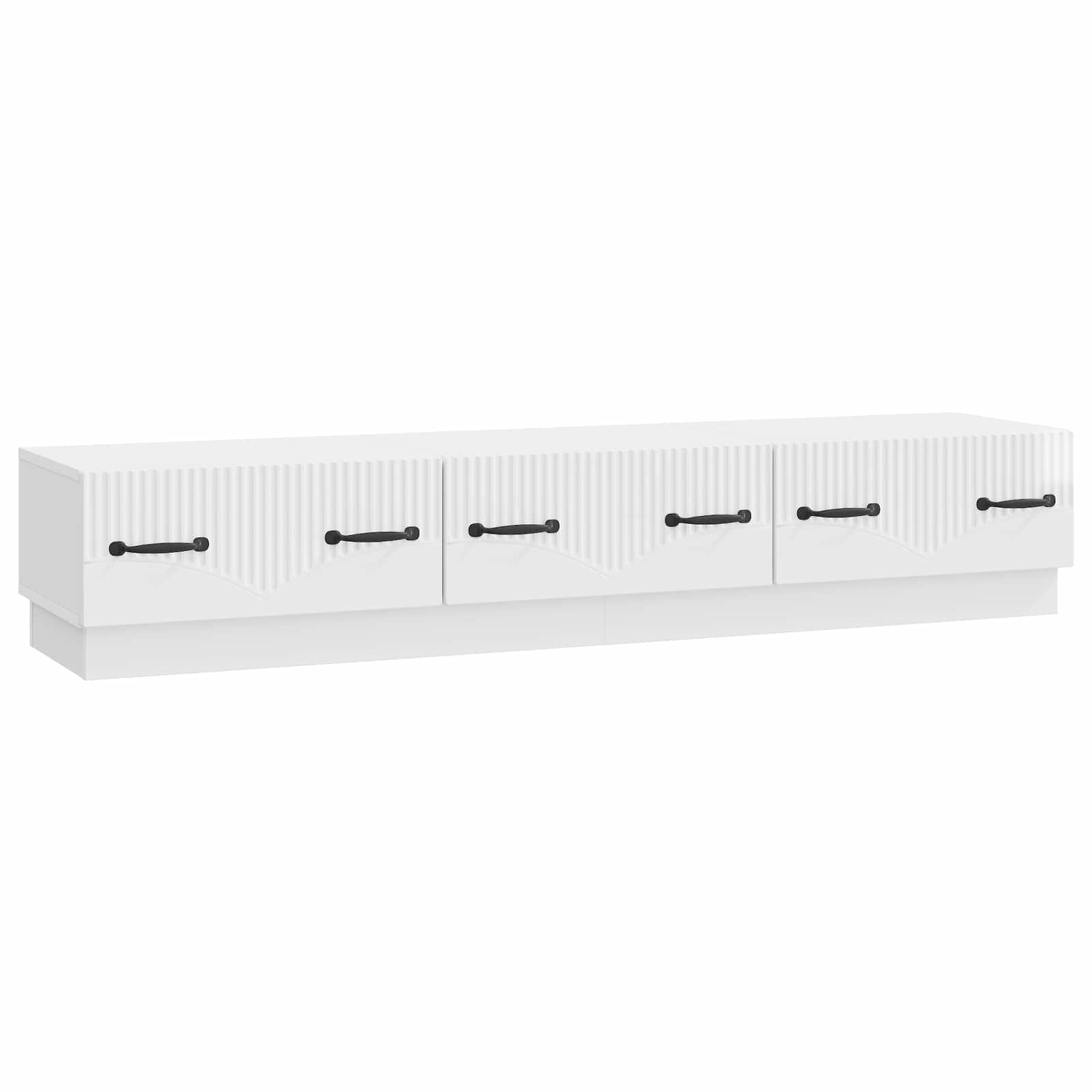 Ντουλάπι TV με συρτάρι Γυαλιστερό Λευκό 147 x 34,5 x 27 εκ - Pakobazaar