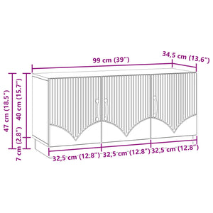 Ντουλάπι TV Γκρι Σκυροδέματος 99 x 34,5 x 47 εκ - Pakobazaar