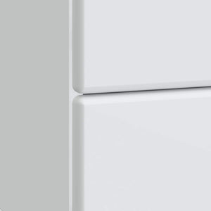 Κομοδίνο 2 pcs Λευκό 43 x 34,5 x 47,5 εκ Επεξεργασμένο Ξύλο - Pakobazaar