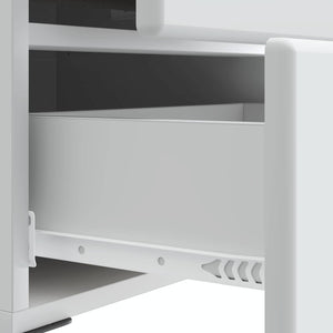 Κομοδίνο 2 pcs Λευκό 43 x 34,5 x 47,5 εκ Επεξεργασμένο Ξύλο - Pakobazaar