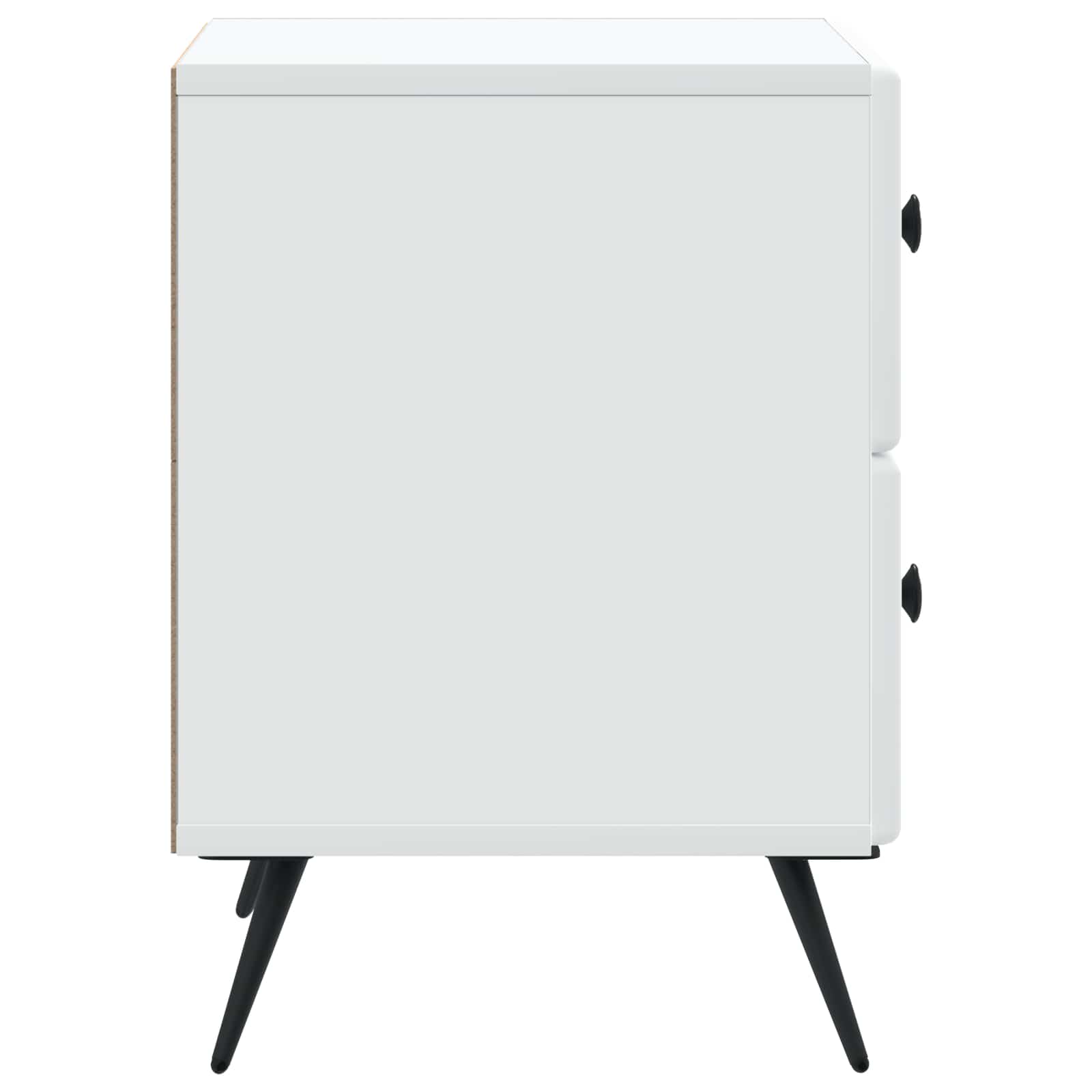 Κομοδίνο 2 pcs Λευκό 43 x 34,5 x 47,5 εκ Επεξεργασμένο Ξύλο - Pakobazaar