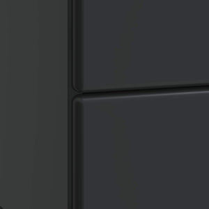 Κομοδίνο 2 pcs Μαύρο 43 x 34,5 x 47,5 εκ Επεξεργασμένο Ξύλο - Pakobazaar