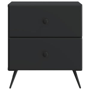Κομοδίνο 2 pcs Μαύρο 43 x 34,5 x 47,5 εκ Επεξεργασμένο Ξύλο - Pakobazaar