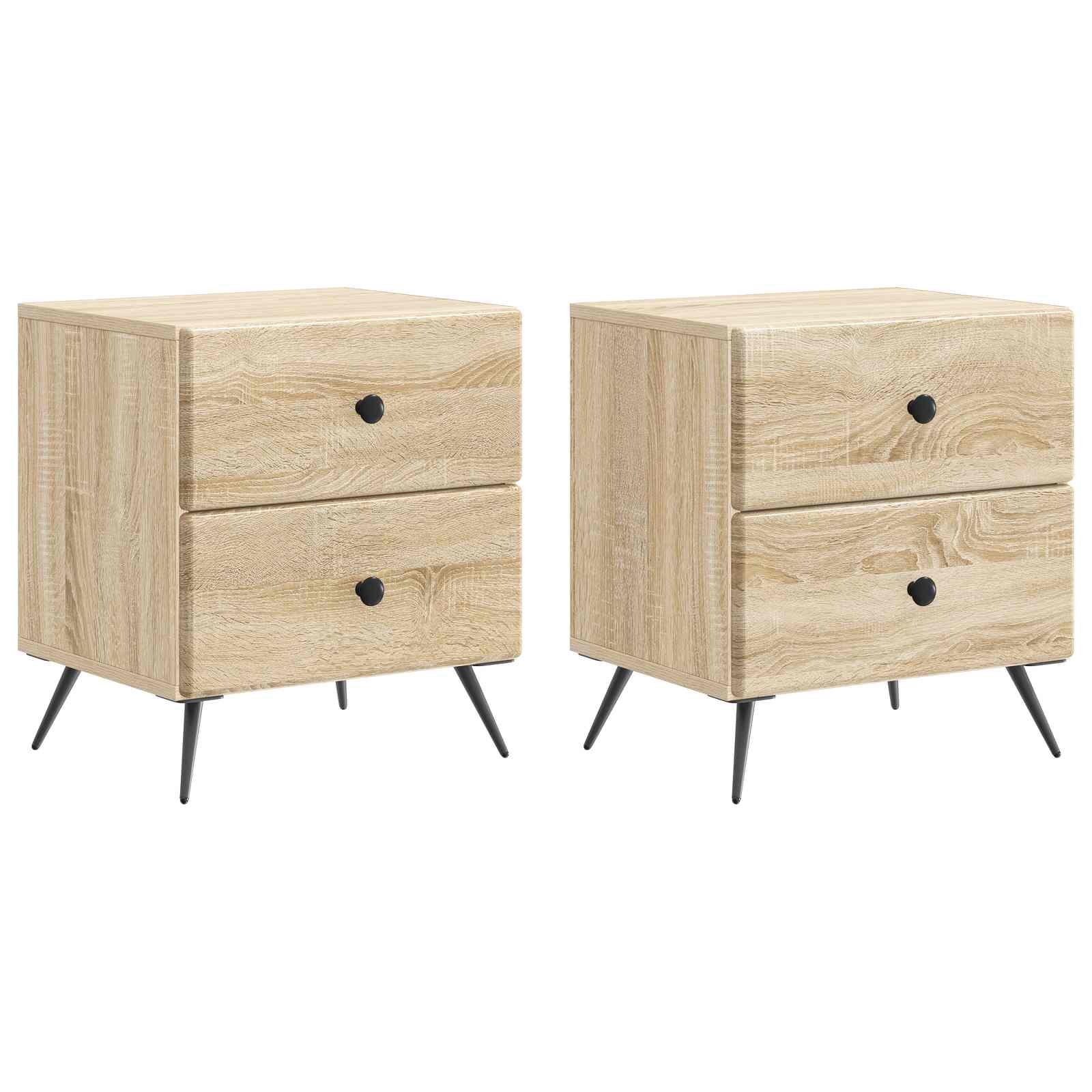 Κομοδίνο με συρτάρι 2 pcs Sonoma Δρυς 43 x 34,5 x 47,5 εκ - Pakobazaar