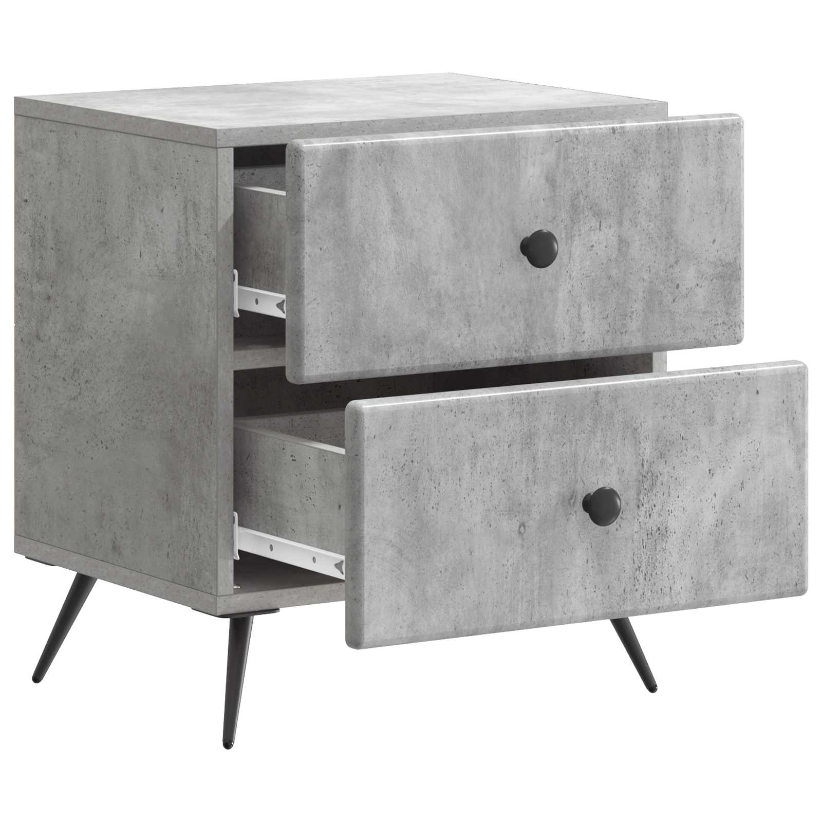 Κομοδίνο με συρτάρι 2 pcs Γκρι Σκυροδέματος 43 x 34,5 x 47,5 εκ - Pakobazaar