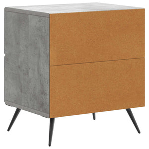 Κομοδίνο με συρτάρι 2 pcs Γκρι Σκυροδέματος 43 x 34,5 x 47,5 εκ - Pakobazaar