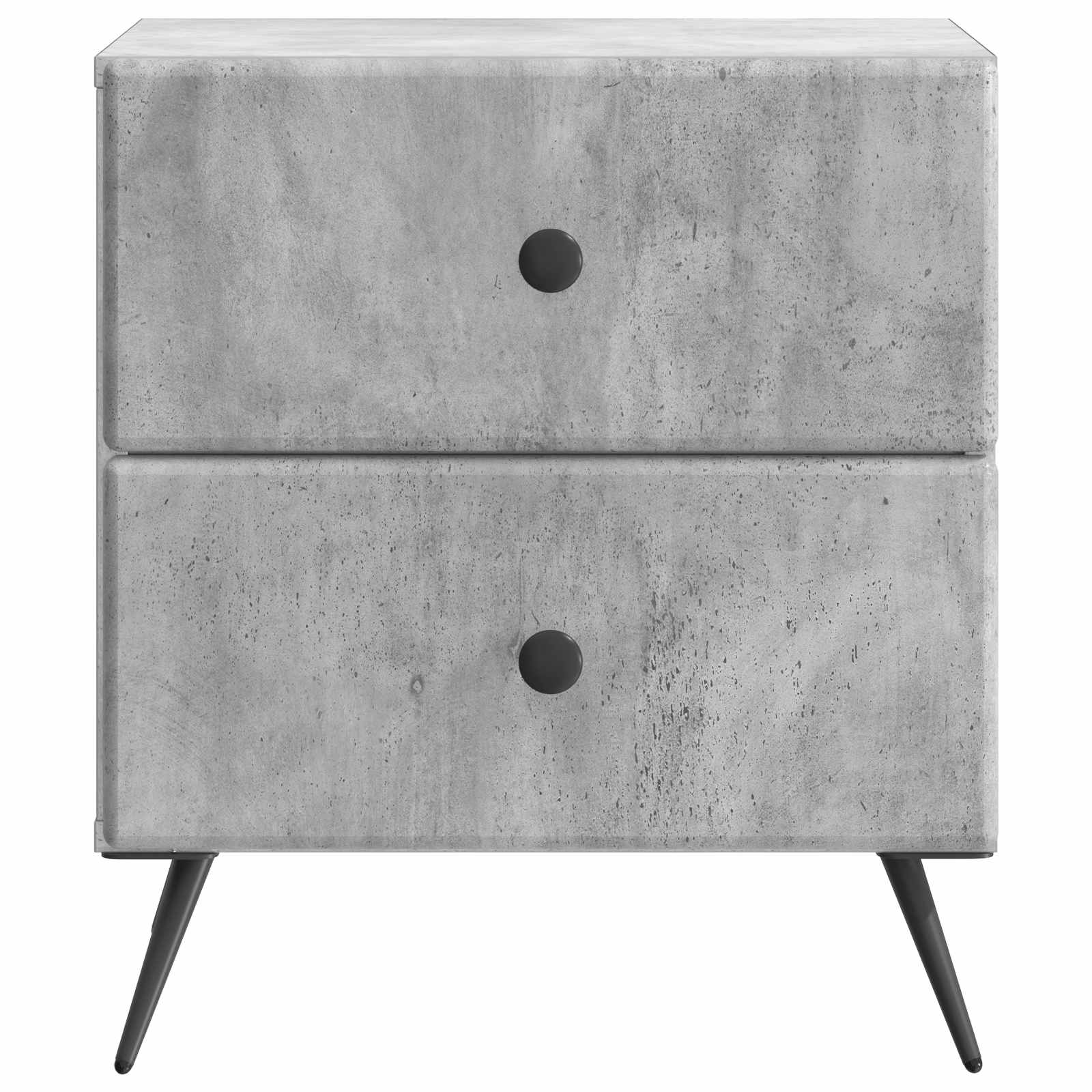 Κομοδίνο με συρτάρι 2 pcs Γκρι Σκυροδέματος 43 x 34,5 x 47,5 εκ - Pakobazaar