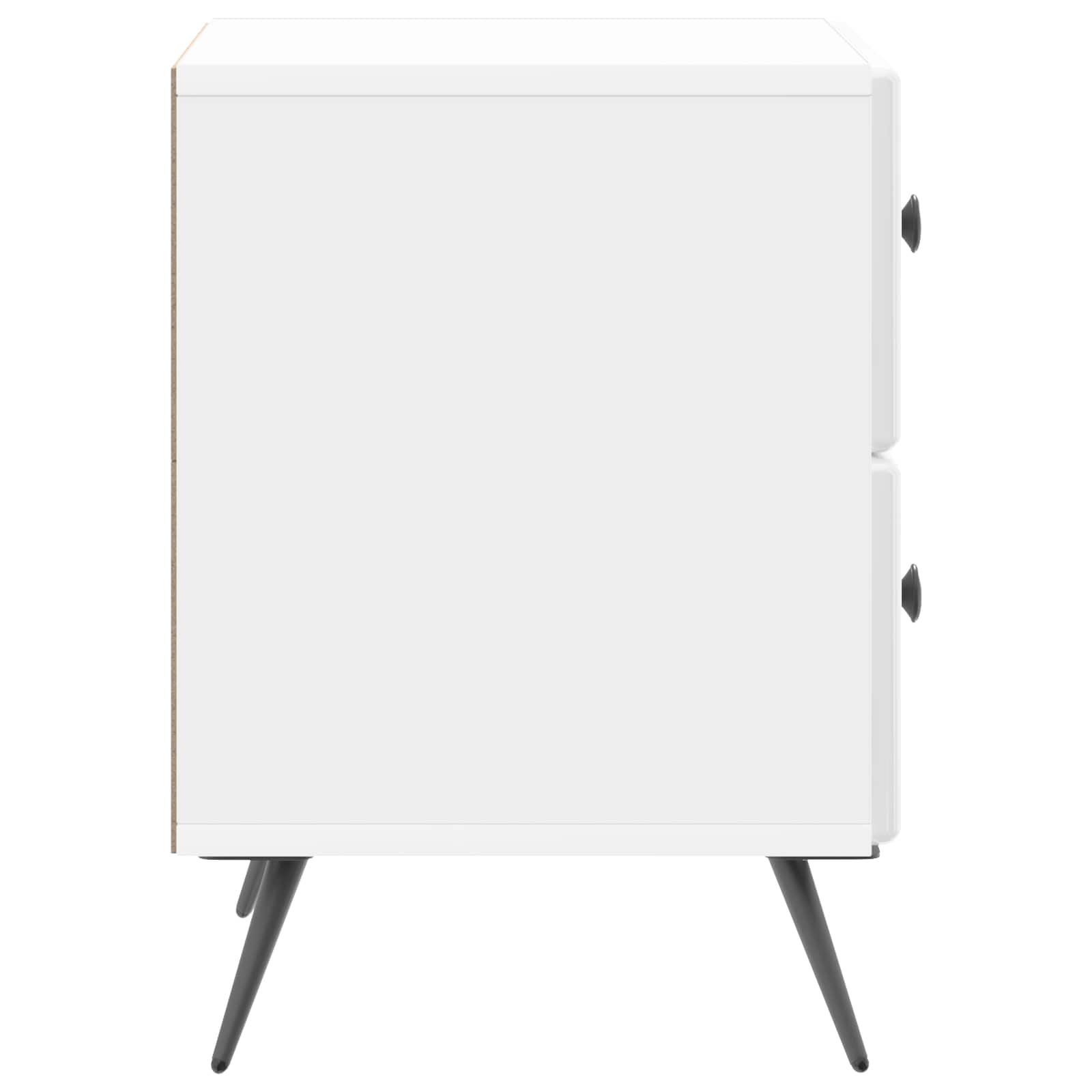 Κομοδίνο με συρτάρι Γυαλιστερό Λευκό 43 x 34,5 x 47,5 εκ - Pakobazaar