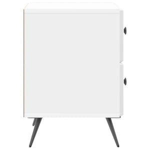 Κομοδίνο με συρτάρι 2 pcs Γυαλιστερό Λευκό 43 x 34,5 x 47,5 εκ - Pakobazaar