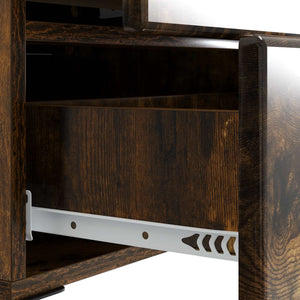 Κομοδίνο 2 pcs Καπνισμένο Ξύλο Δρυός 43 x 34,5 x 47,5 εκ - Pakobazaar
