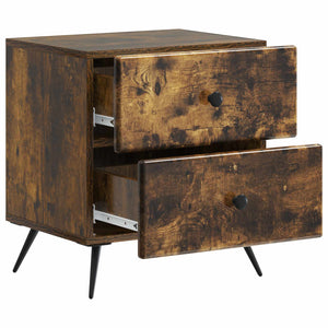 Κομοδίνο 2 pcs Καπνισμένο Ξύλο Δρυός 43 x 34,5 x 47,5 εκ - Pakobazaar