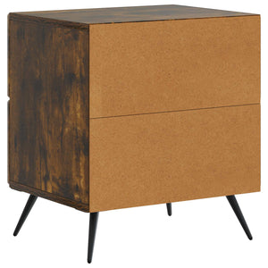 Κομοδίνο 2 pcs Καπνισμένο Ξύλο Δρυός 43 x 34,5 x 47,5 εκ - Pakobazaar