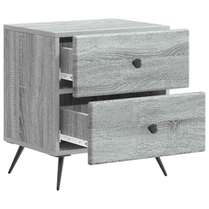 Κομοδίνο με συρτάρι 2 pcs Γκρι Sonoma 43 x 34,5 x 47,5 εκ - Pakobazaar