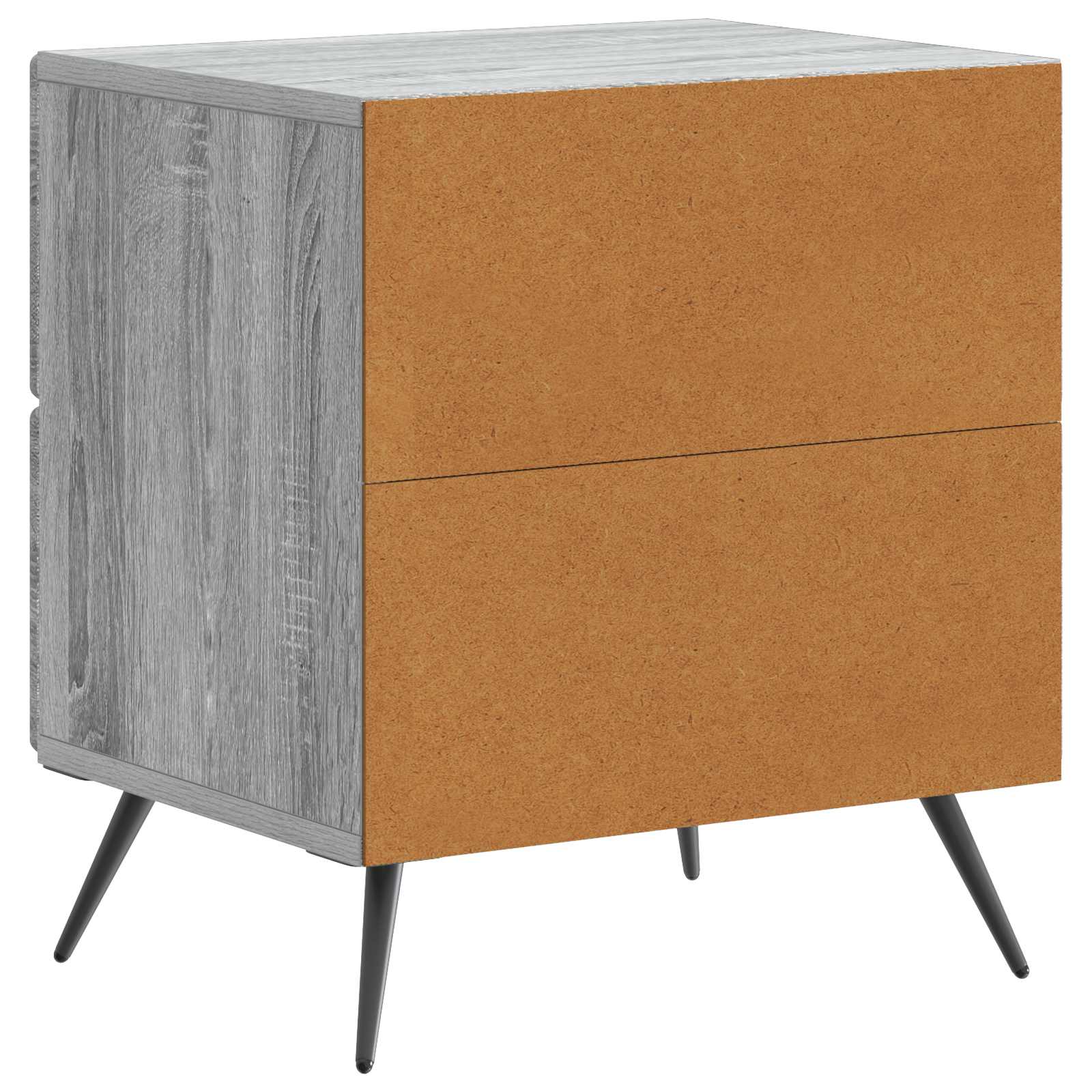 Κομοδίνο με συρτάρι 2 pcs Γκρι Sonoma 43 x 34,5 x 47,5 εκ - Pakobazaar