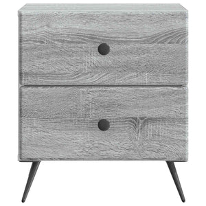 Κομοδίνο με συρτάρι 2 pcs Γκρι Sonoma 43 x 34,5 x 47,5 εκ - Pakobazaar