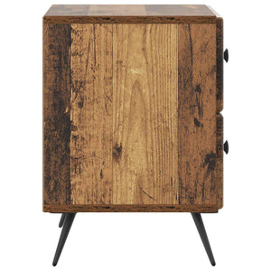 Κομοδίνο με συρτάρι 2 pcs Παλαιωμένο ξύλο 43 x 34,5 x 47,5 εκ - Pakobazaar