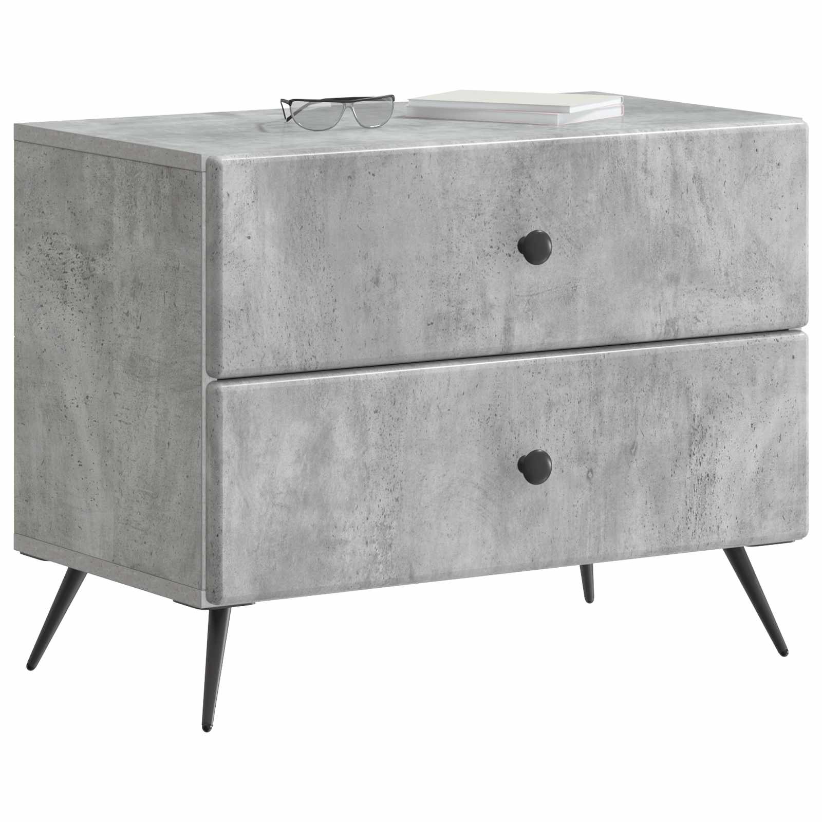 Κομοδίνο με συρτάρι Γκρι Σκυροδέματος 62 x 34,5 x 47,5 εκ - Pakobazaar