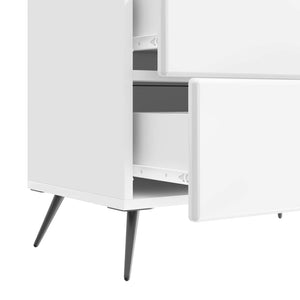 Κομοδίνο με συρτάρι Γυαλιστερό Λευκό 62 x 34,5 x 47,5 εκ - Pakobazaar