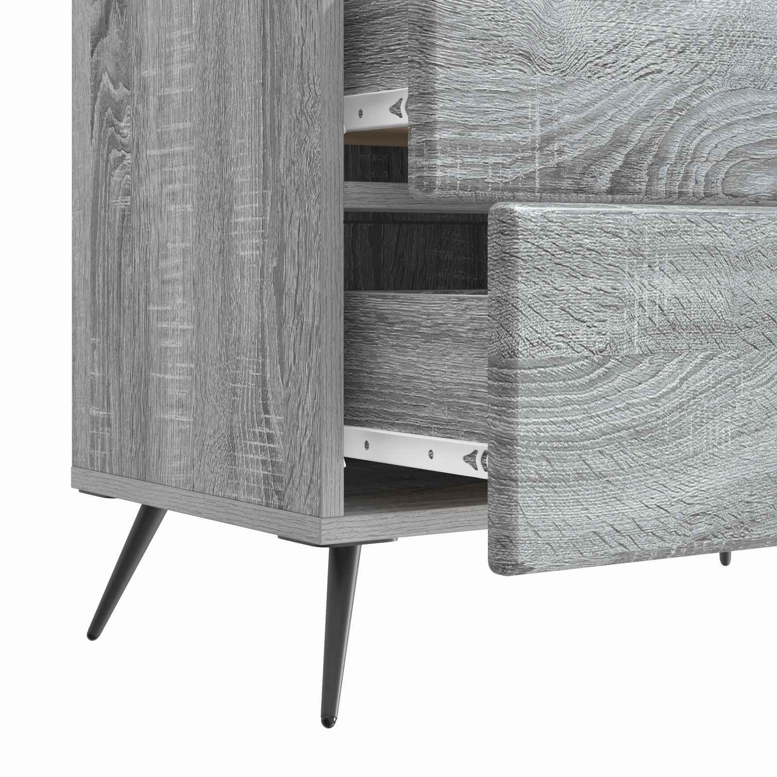 Κομοδίνο Γκρι Sonoma 62 x 34,5 x 47,5 εκ Επεξεργασμένο Ξύλο - Pakobazaar