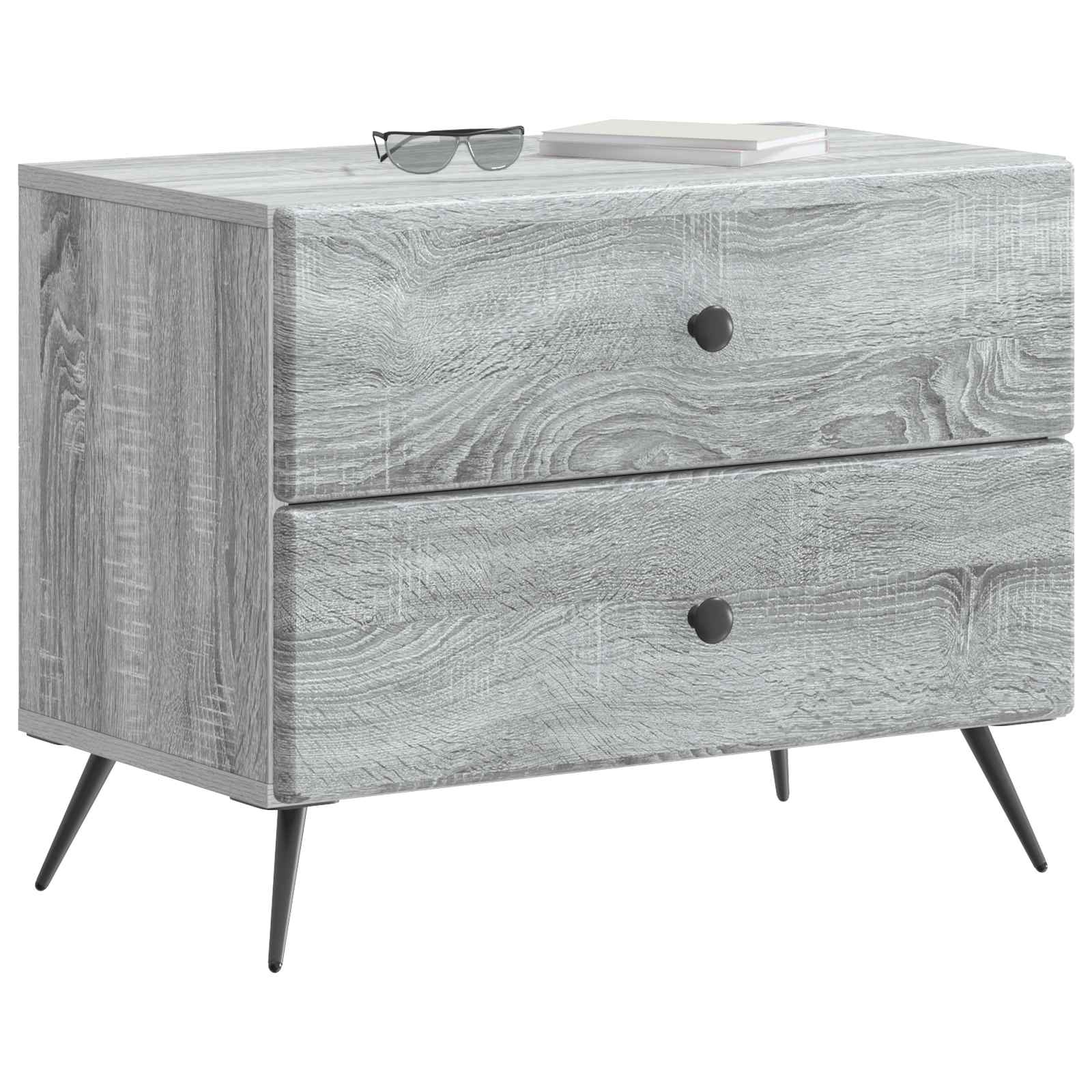 Κομοδίνο Γκρι Sonoma 62 x 34,5 x 47,5 εκ Επεξεργασμένο Ξύλο - Pakobazaar