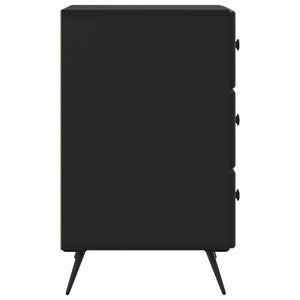 Κομοδίνο με συρτάρι Μαύρο 43 x 41 x 66,5 εκ. Επεξεργασμένο Ξύλο - Pakobazaar