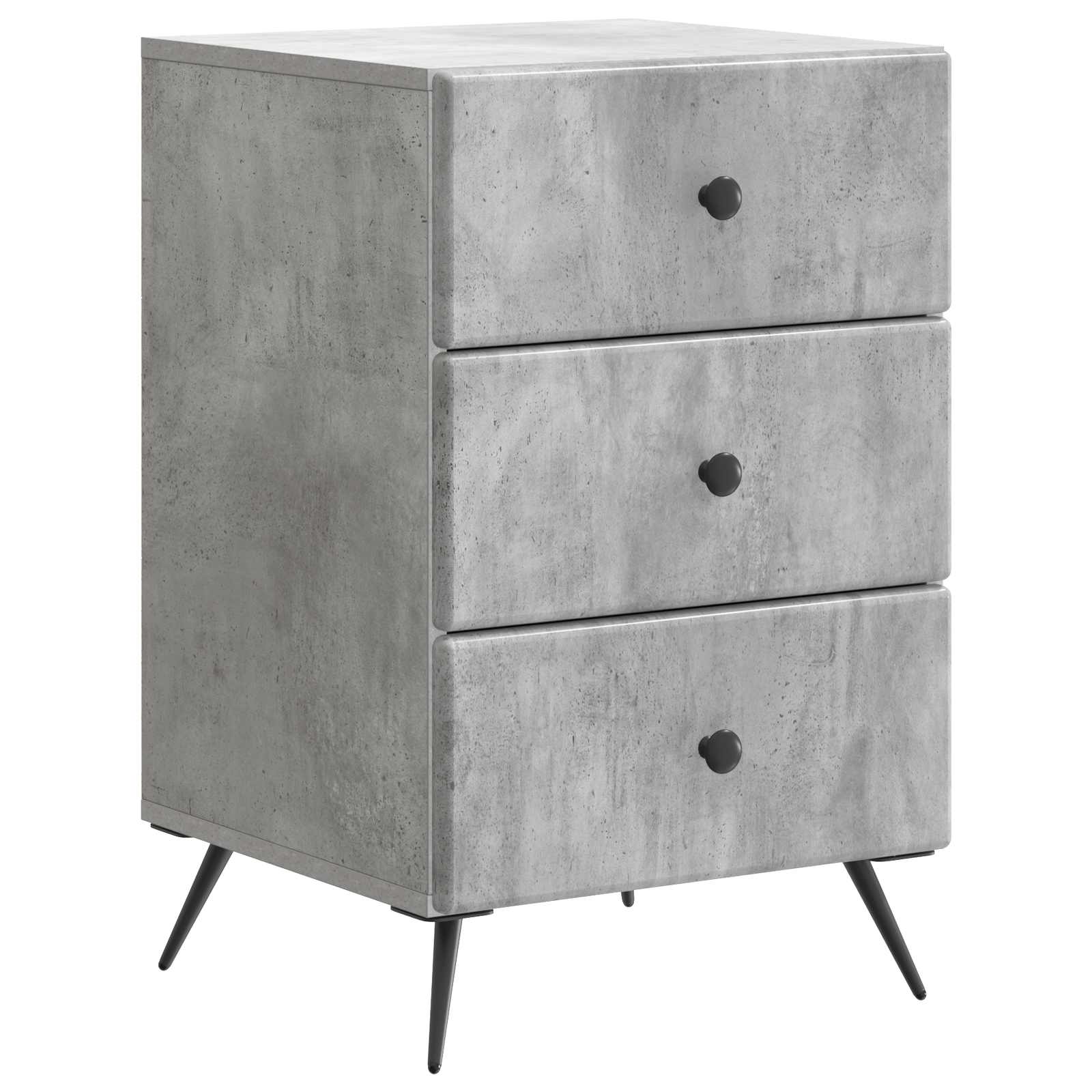 Κομοδίνο με συρτάρι Γκρι Σκυροδέματος 43 x 41 x 66,5 εκ. - Pakobazaar