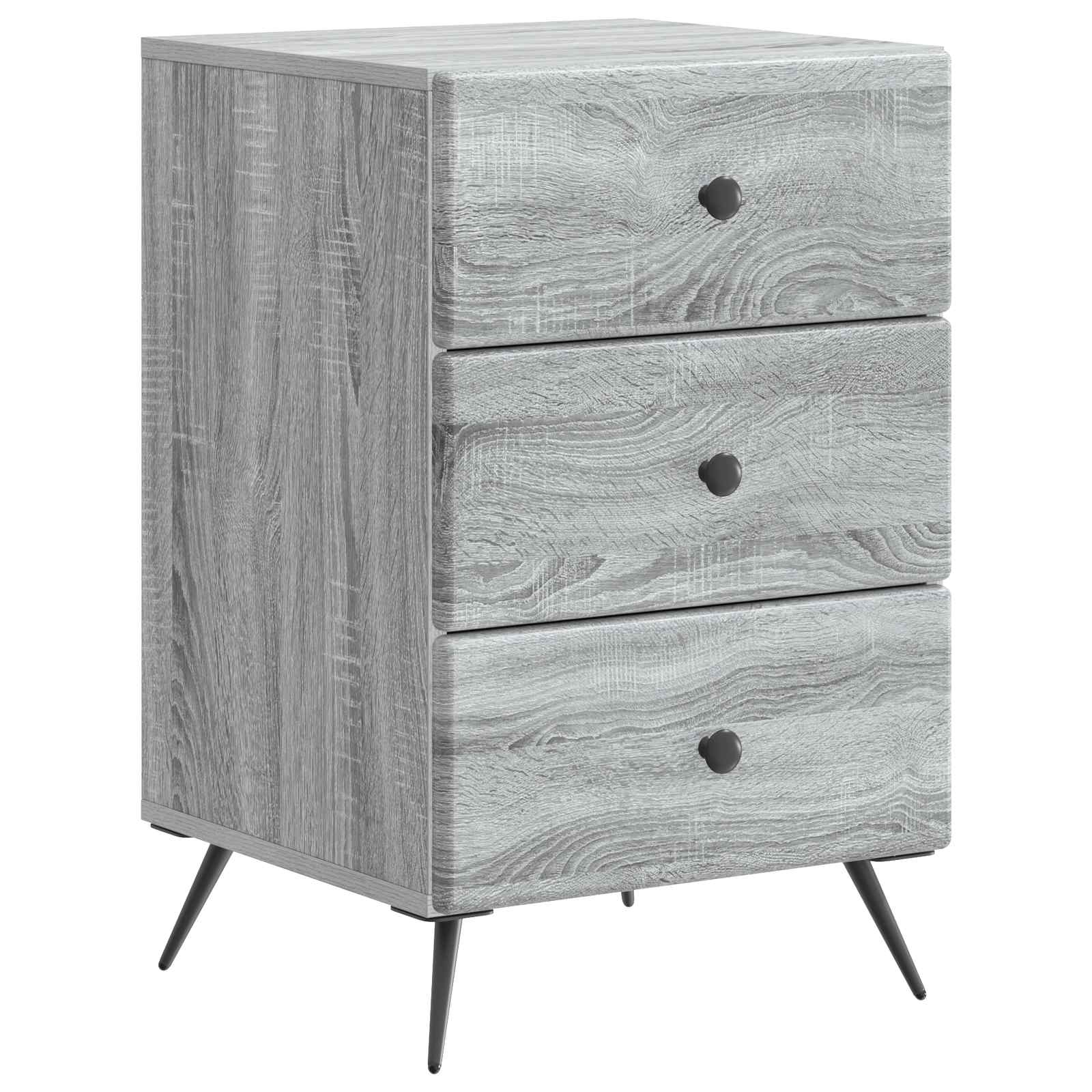 Κομοδίνο Γκρι Sonoma 43 x 41 x 66,5 εκ. Επεξεργασμένο Ξύλο - Pakobazaar
