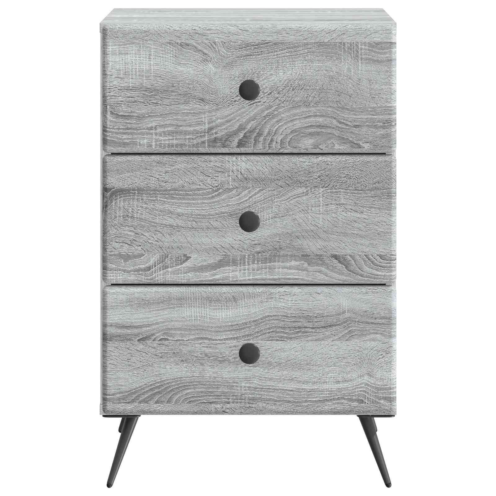 Κομοδίνο Γκρι Sonoma 43 x 41 x 66,5 εκ. Επεξεργασμένο Ξύλο - Pakobazaar