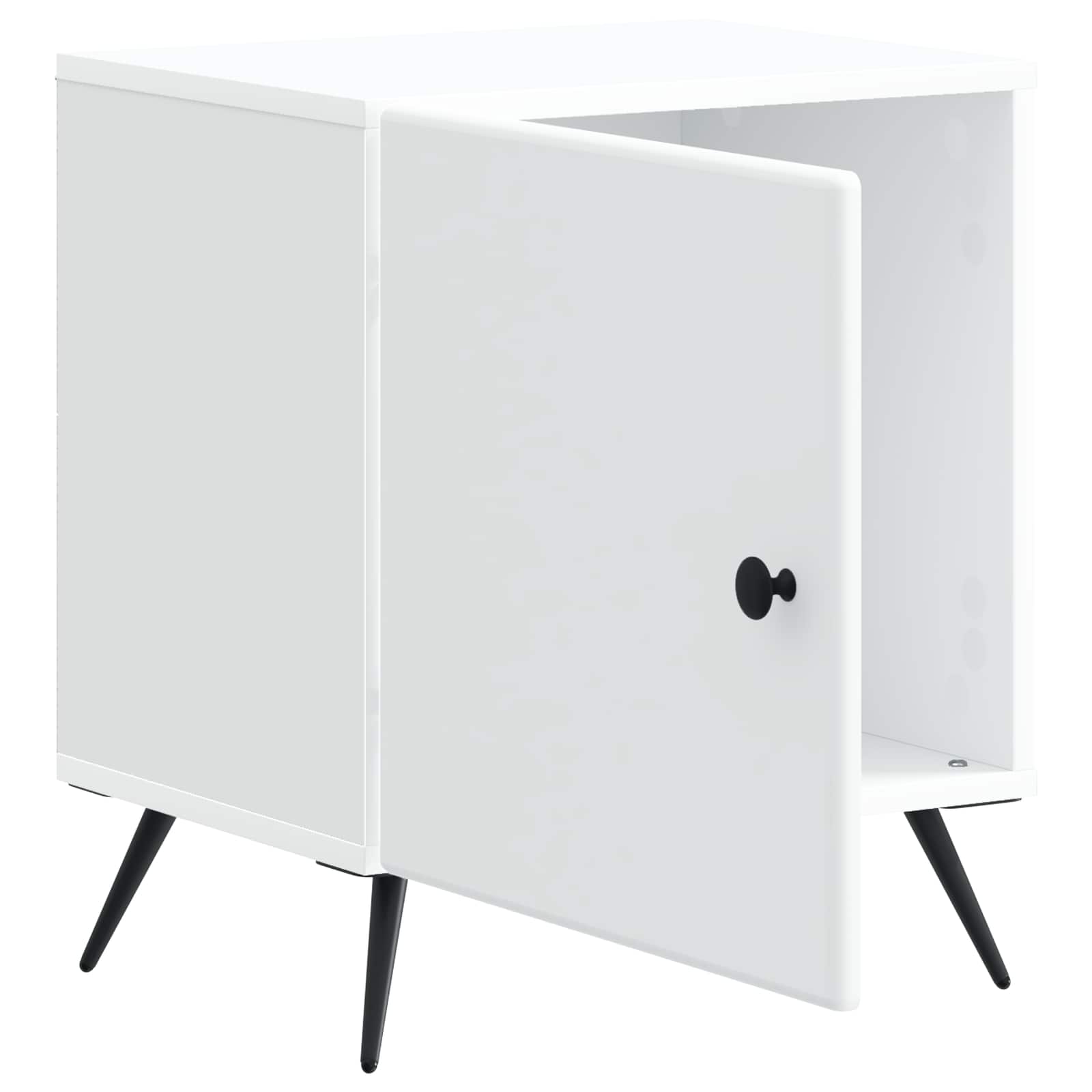 Κομοδίνο 2 pcs Λευκό 43 x 34,5 x 50 εκ Επεξεργασμένο Ξύλο - Pakobazaar