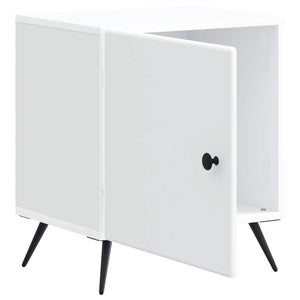 Κομοδίνο 2 pcs Λευκό 43 x 34,5 x 50 εκ Επεξεργασμένο Ξύλο - Pakobazaar