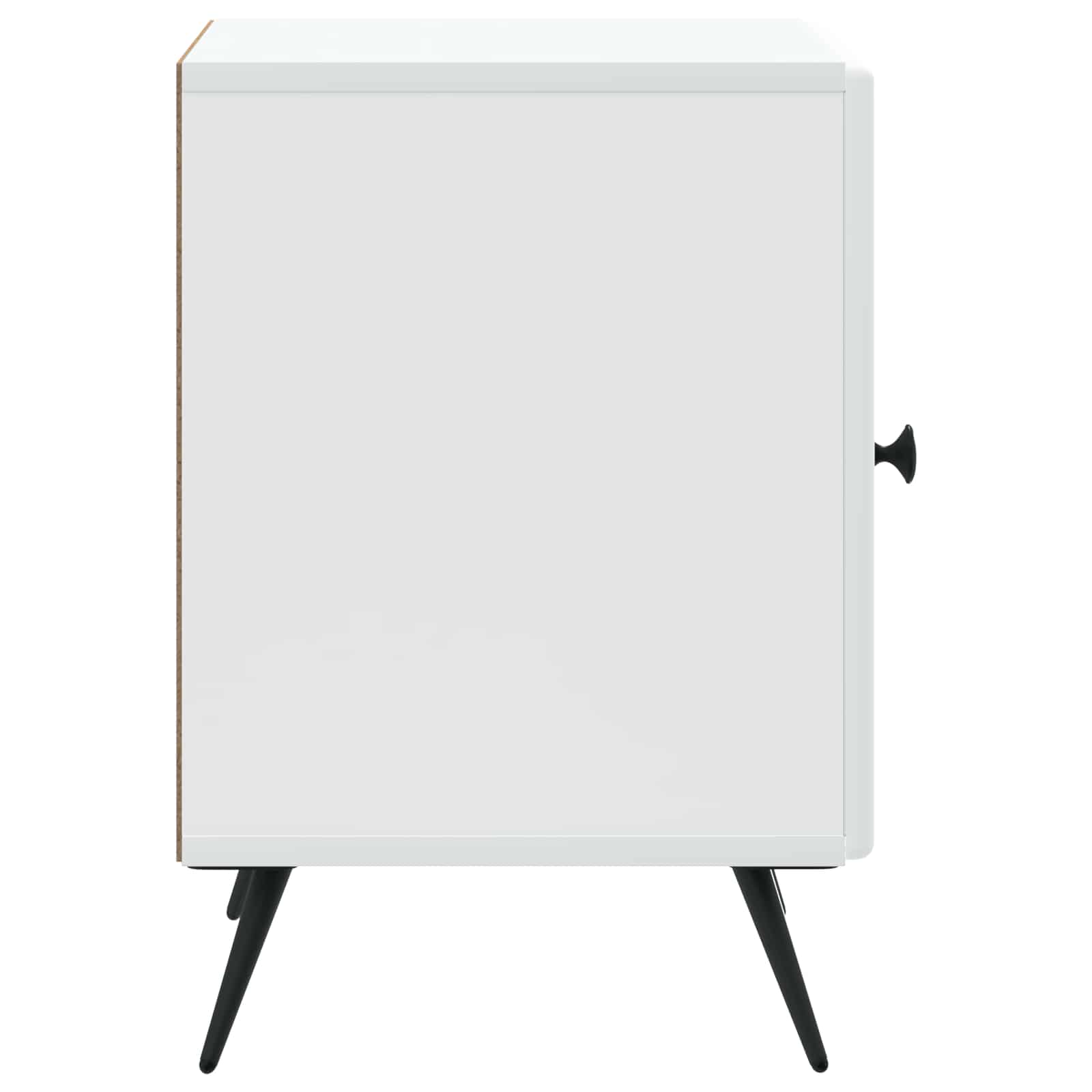 Κομοδίνο 2 pcs Λευκό 43 x 34,5 x 50 εκ Επεξεργασμένο Ξύλο - Pakobazaar
