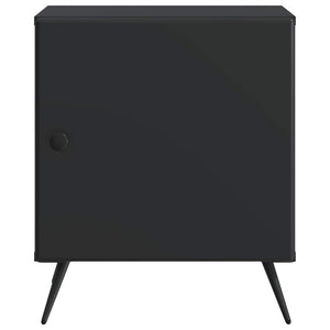 Κομοδίνο 2 pcs Μαύρο 43 x 34,5 x 50 εκ Επεξεργασμένο Ξύλο - Pakobazaar