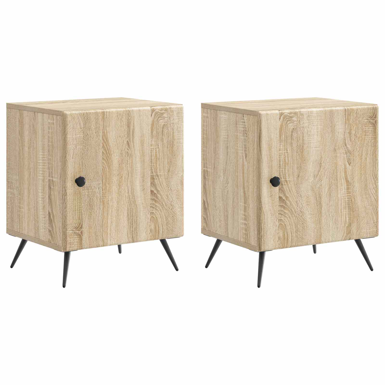 Κομοδίνο 2 pcs Sonoma Δρυς 43 x 34,5 x 50 εκ Επεξεργασμένο Ξύλο - Pakobazaar