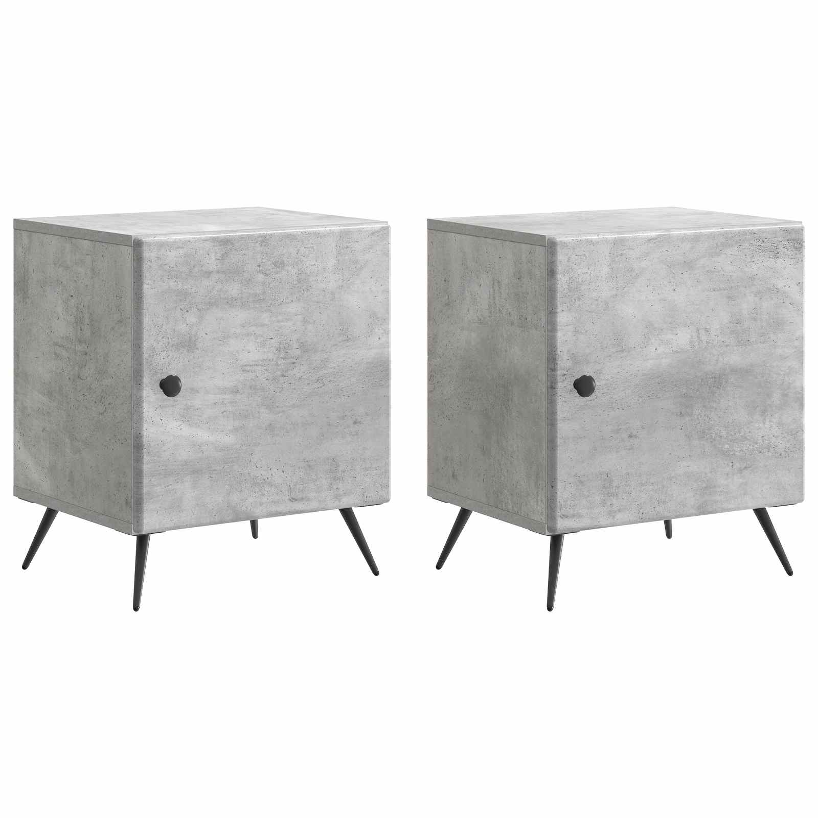 Κομοδίνο 2 pcs Γκρι Σκυροδέματος 43 x 34,5 x 50 εκ - Pakobazaar
