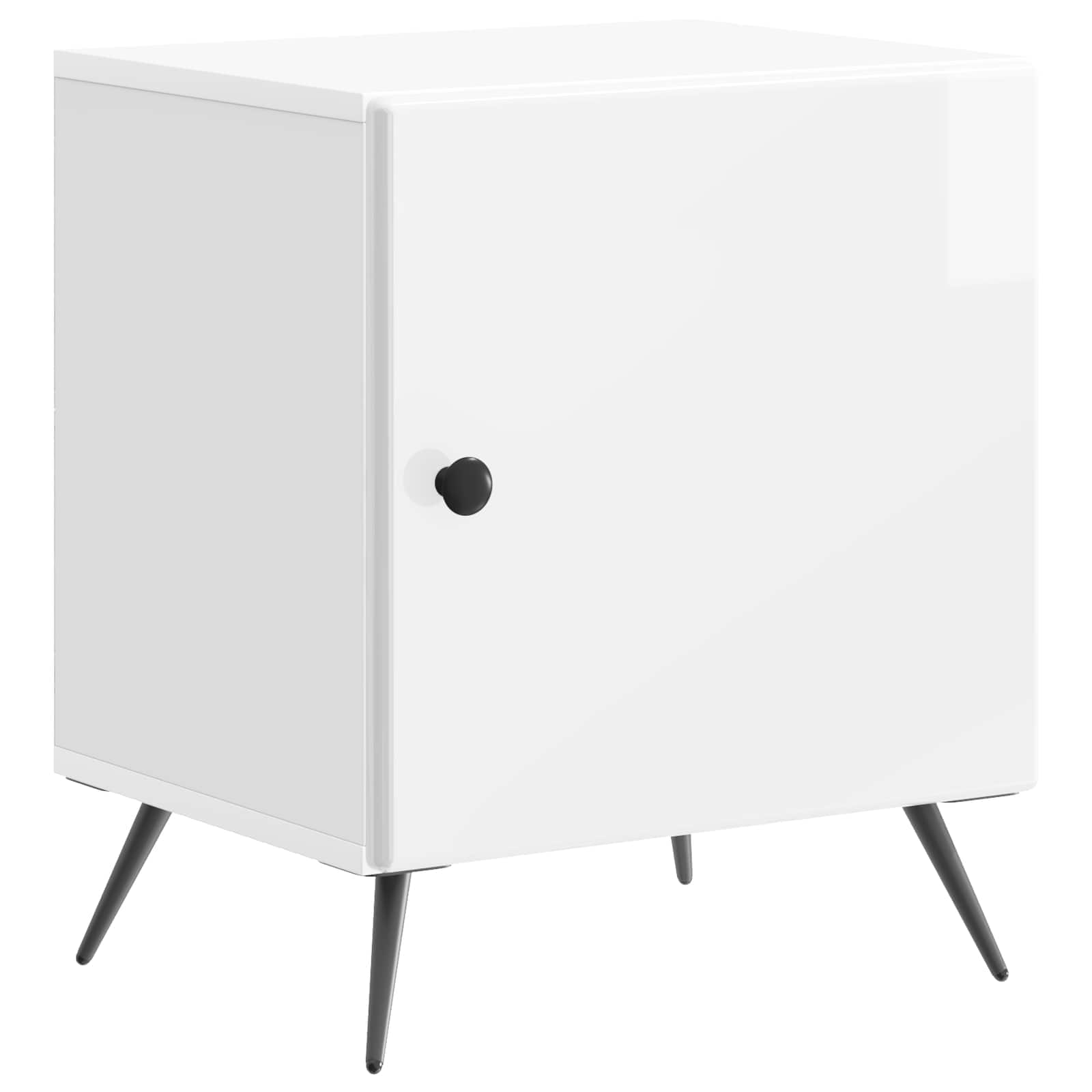 Κομοδίνο 2 pcs Γυαλιστερό Λευκό 43 x 34,5 x 50 εκ - Pakobazaar