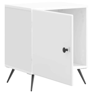 Κομοδίνο 2 pcs Γυαλιστερό Λευκό 43 x 34,5 x 50 εκ - Pakobazaar