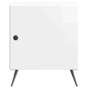 Κομοδίνο 2 pcs Γυαλιστερό Λευκό 43 x 34,5 x 50 εκ - Pakobazaar