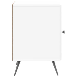 Κομοδίνο 2 pcs Γυαλιστερό Λευκό 43 x 34,5 x 50 εκ - Pakobazaar