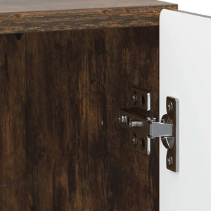 Κομοδίνο 2 pcs Καπνισμένο Ξύλο Δρυός 43 x 34,5 x 50 εκ - Pakobazaar