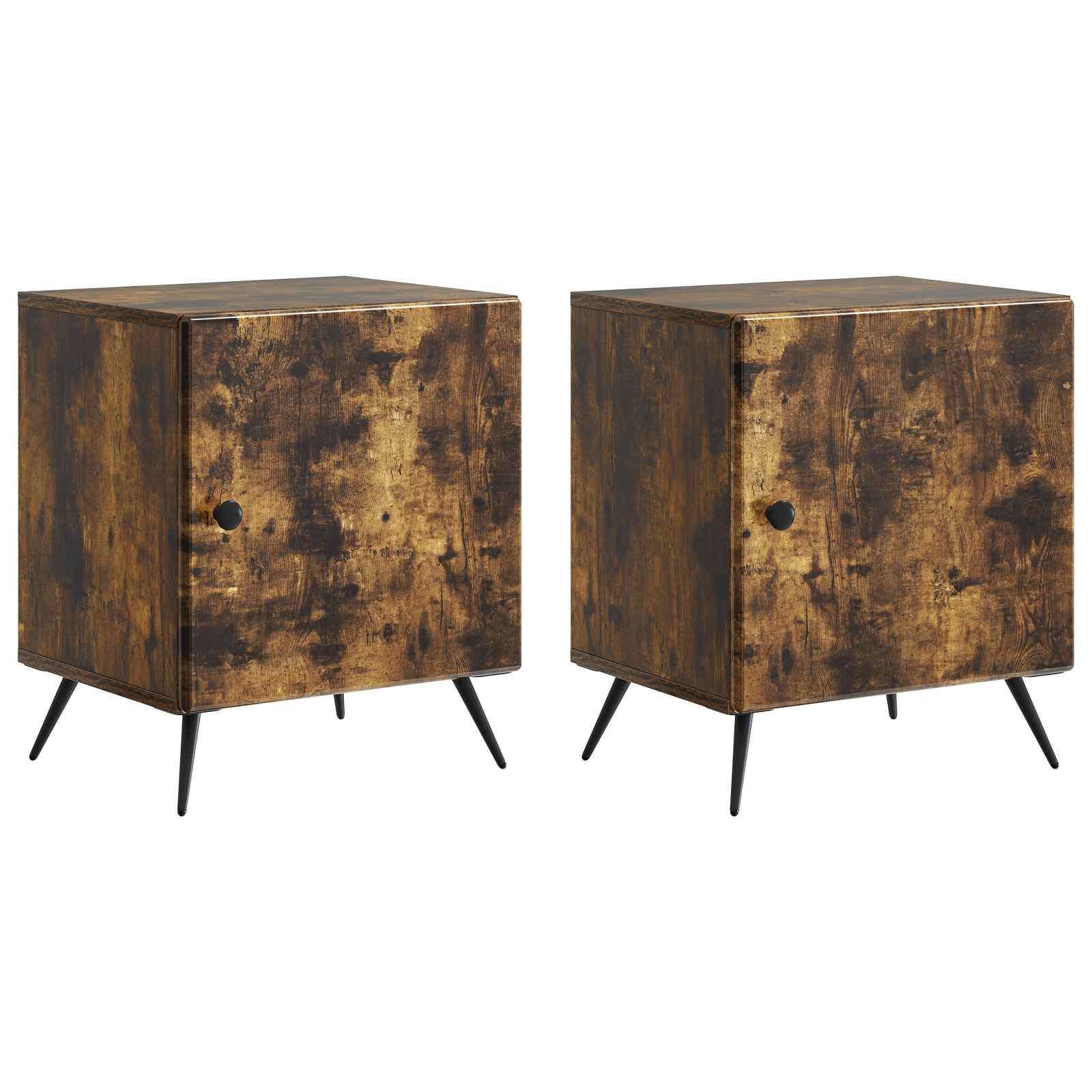 Κομοδίνο 2 pcs Καπνισμένο Ξύλο Δρυός 43 x 34,5 x 50 εκ - Pakobazaar