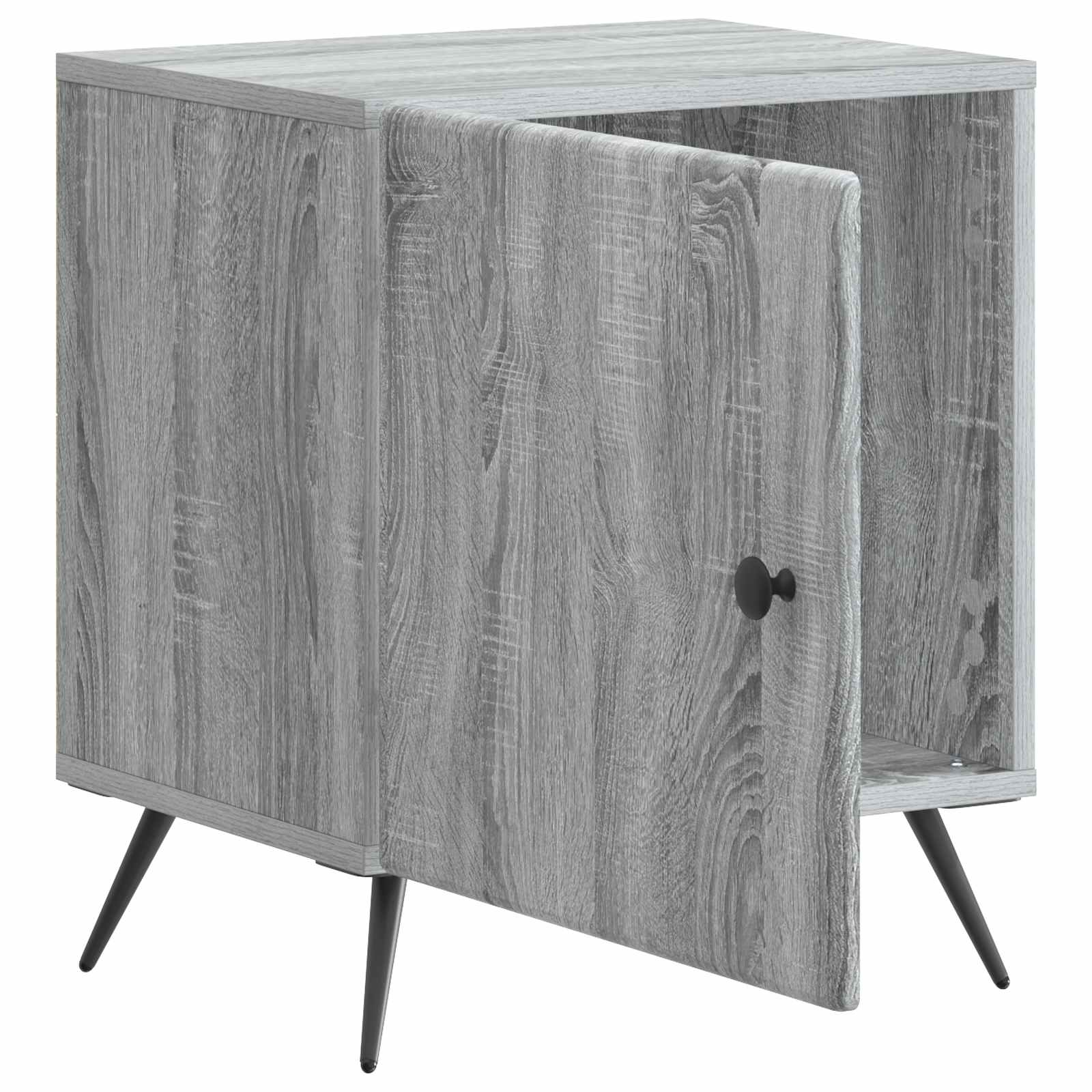 Κομοδίνο 2 pcs Γκρι Sonoma 43 x 34,5 x 50 εκ Επεξεργασμένο Ξύλο - Pakobazaar