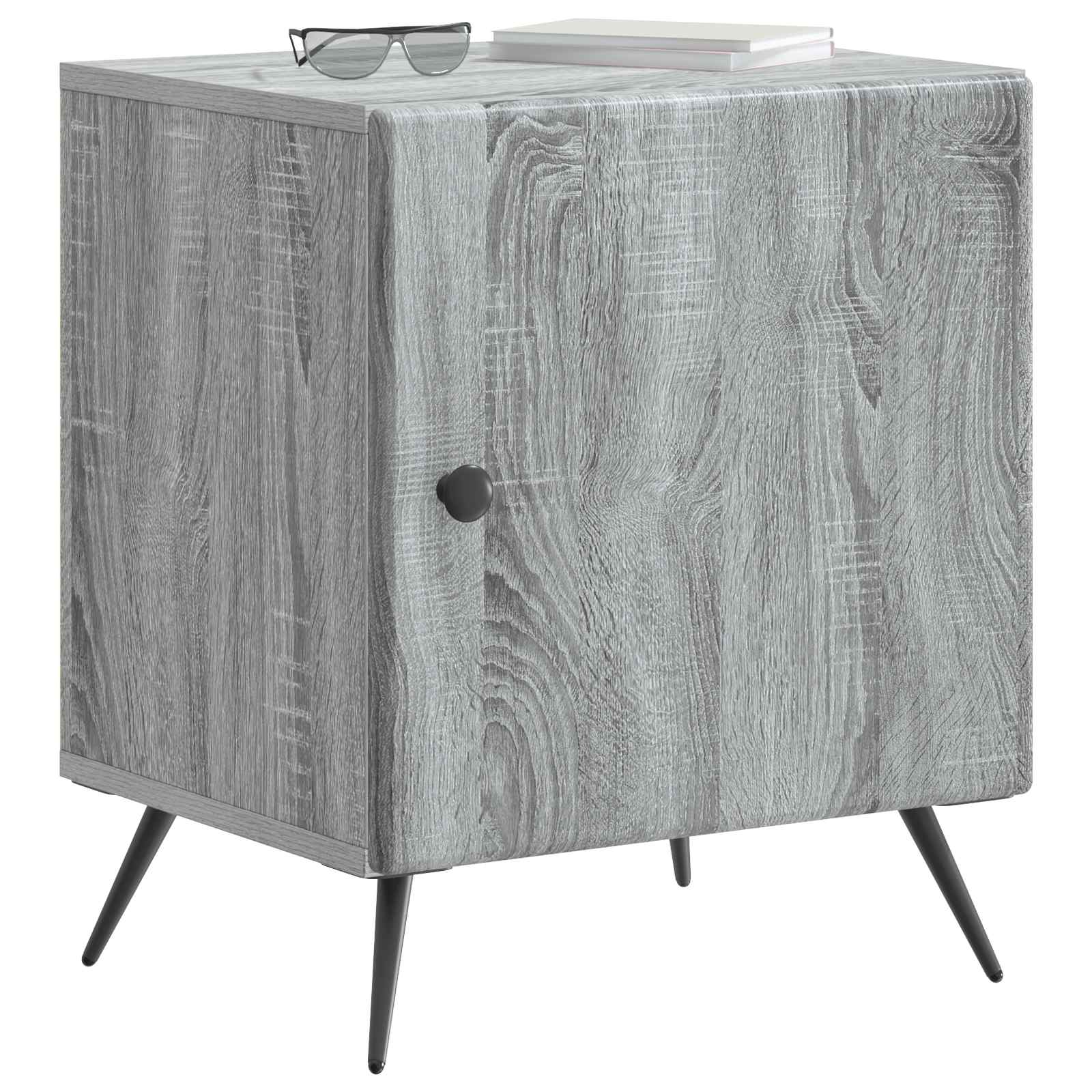 Κομοδίνο 2 pcs Γκρι Sonoma 43 x 34,5 x 50 εκ Επεξεργασμένο Ξύλο - Pakobazaar