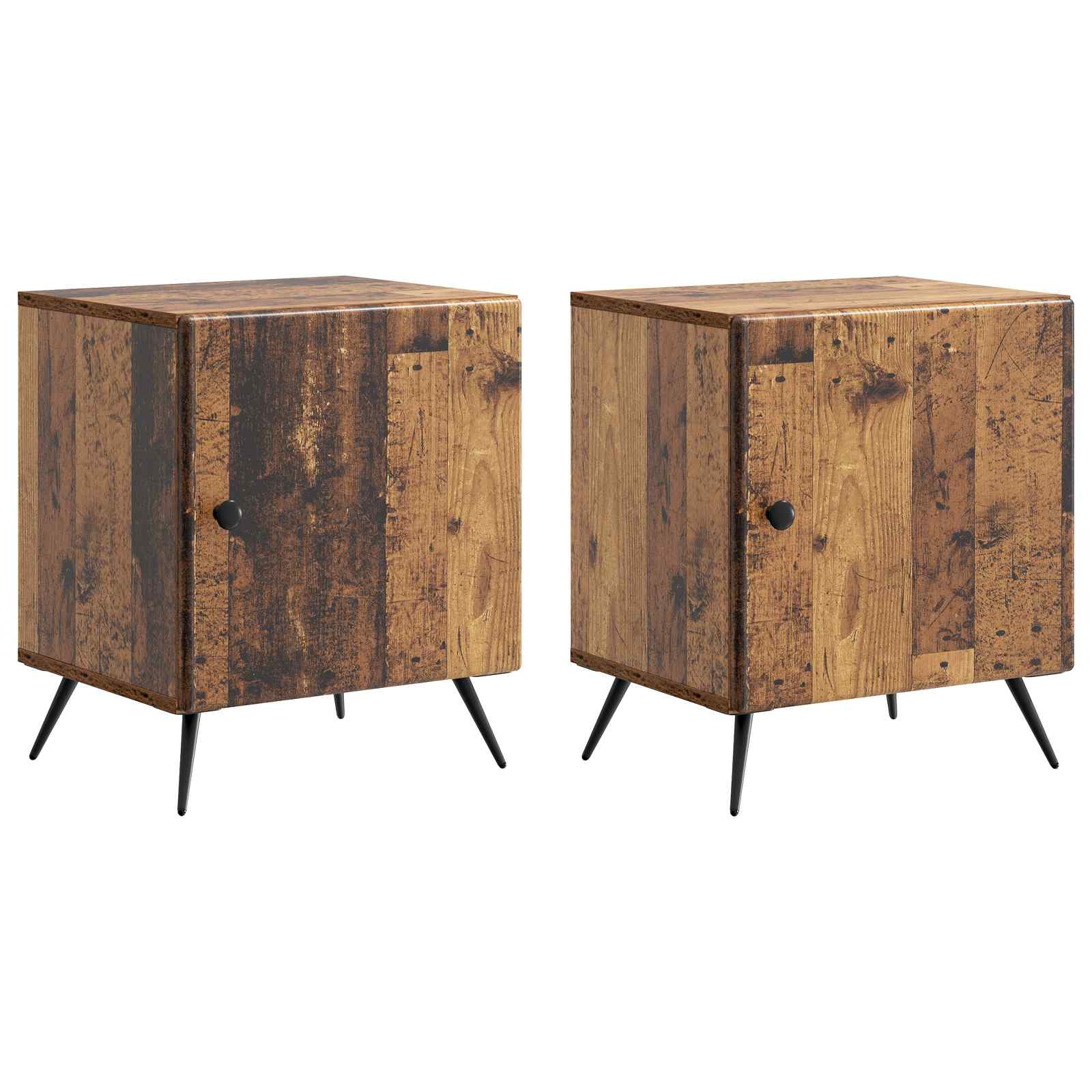 Κομοδίνο 2 pcs Παλαιωμένο ξύλο 43 x 34,5 x 50 εκ - Pakobazaar