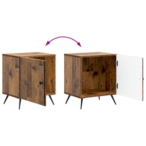 Κομοδίνο 2 pcs Παλαιωμένο ξύλο 43 x 34,5 x 50 εκ - Pakobazaar