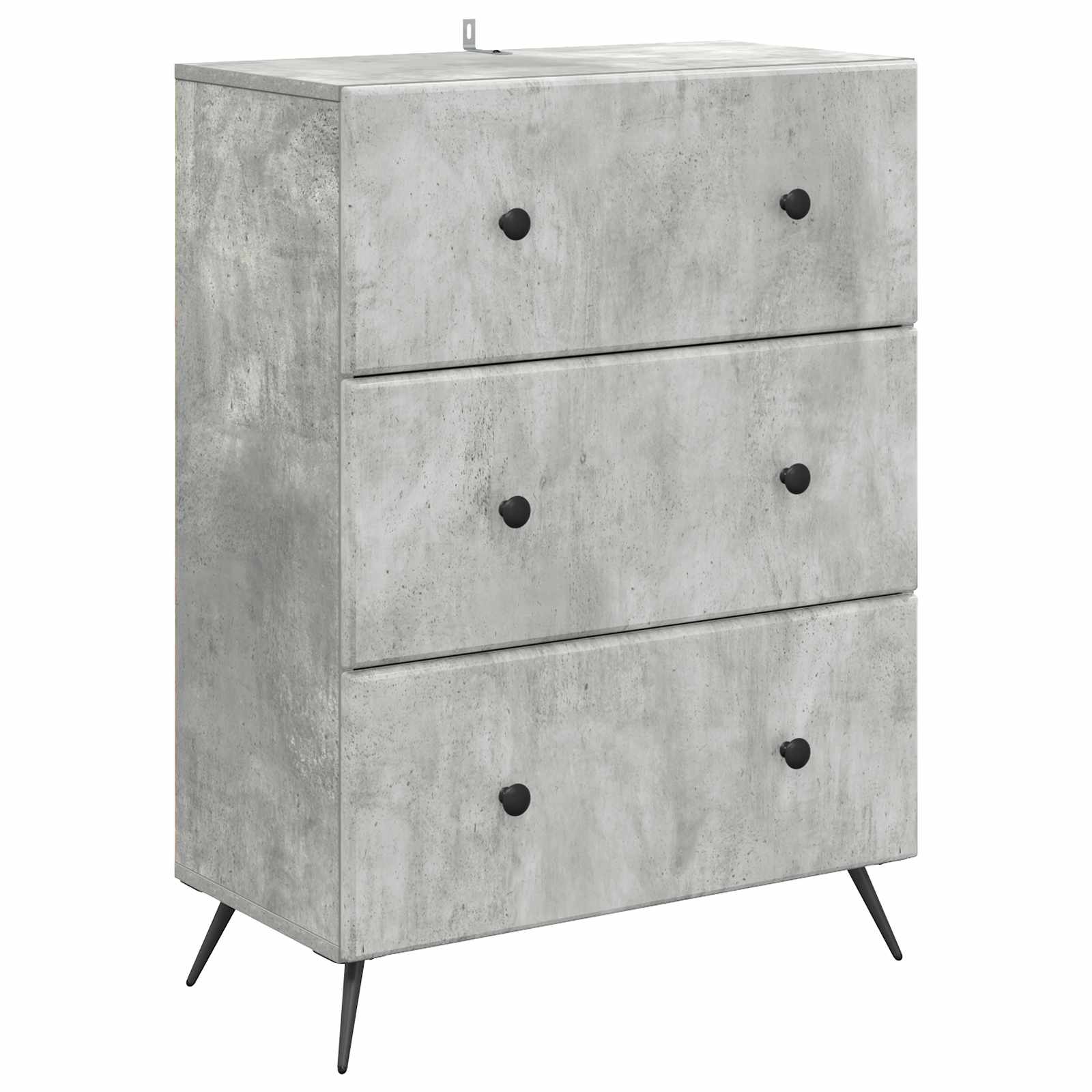 Ντουλάπι με Συρτάρια Γκρι Σκυροδέματος 66 x 34,5 x 90 εκ - Pakobazaar