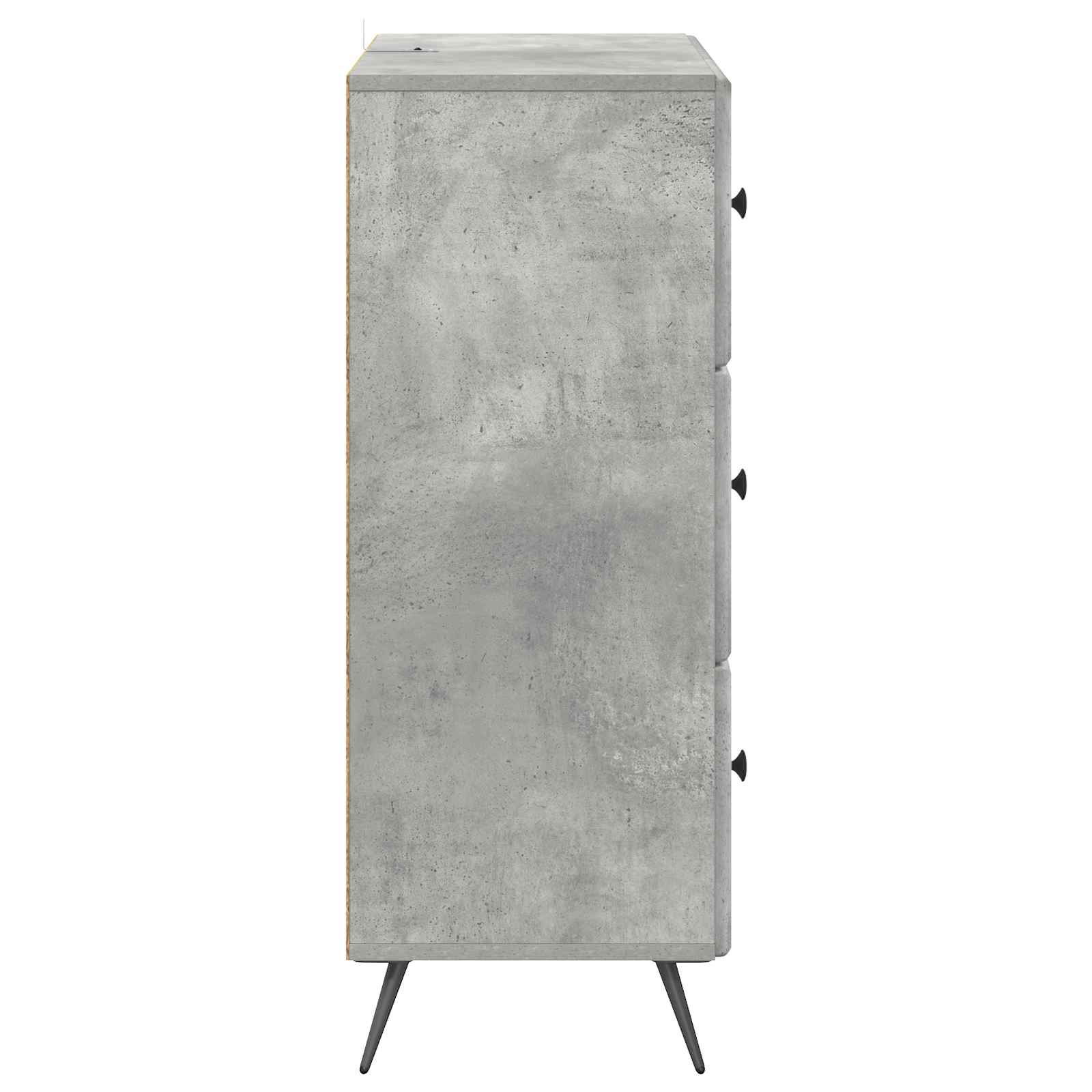 Ντουλάπι με Συρτάρια Γκρι Σκυροδέματος 66 x 34,5 x 90 εκ - Pakobazaar