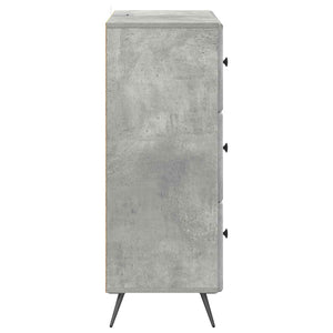 Ντουλάπι με Συρτάρια Γκρι Σκυροδέματος 66 x 34,5 x 90 εκ - Pakobazaar