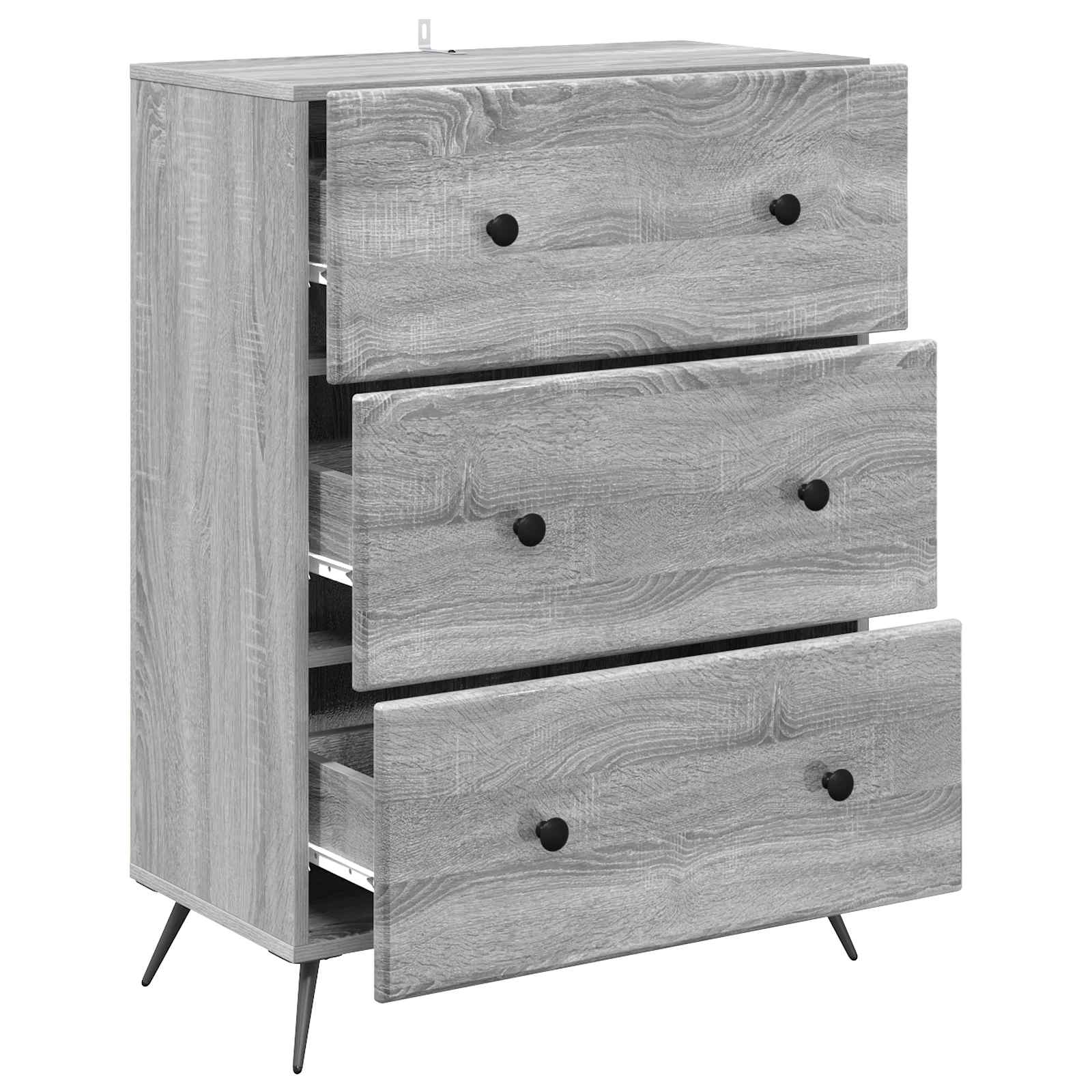 Ντουλάπι με Συρτάρια Γκρι Sonoma 66 x 34,5 x 90 εκ - Pakobazaar